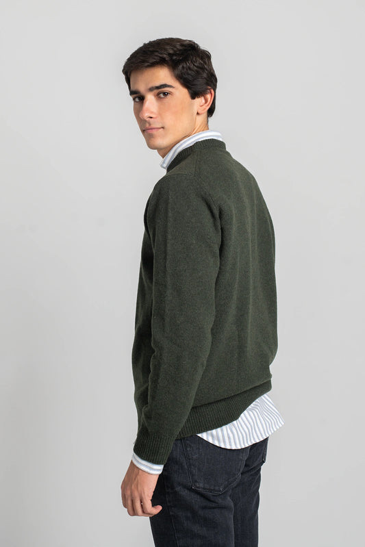 JERSEY CUELLO A CAJA VERDE OSCURO