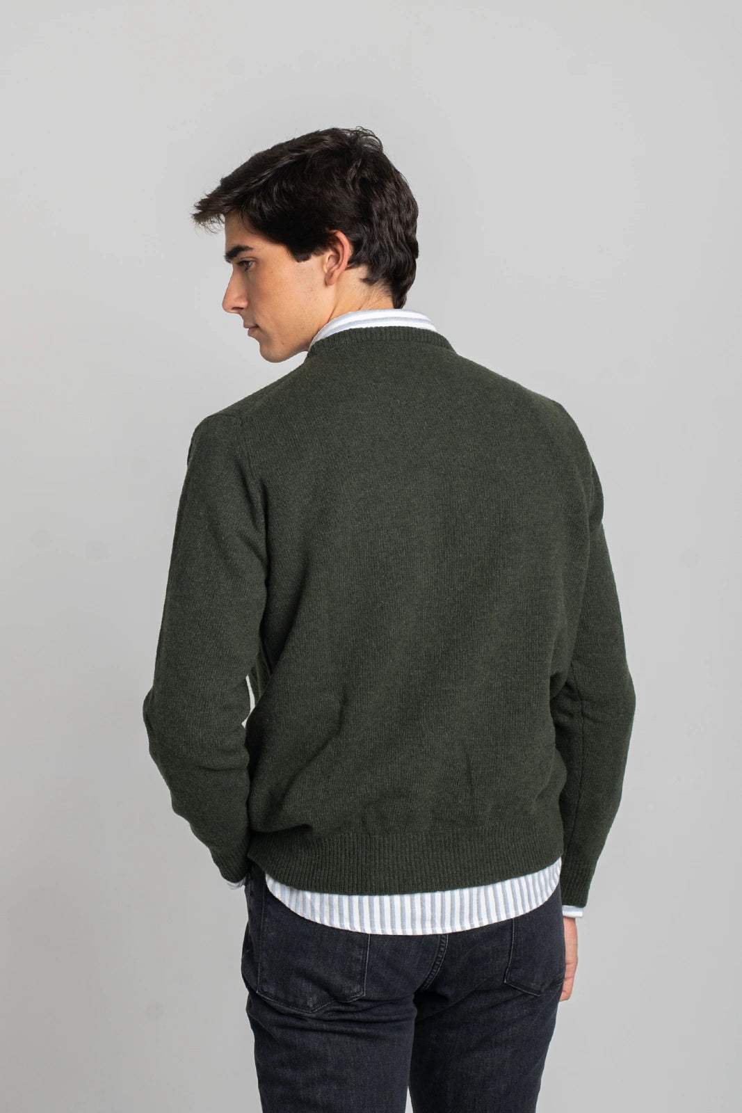 JERSEY CUELLO A CAJA VERDE OSCURO