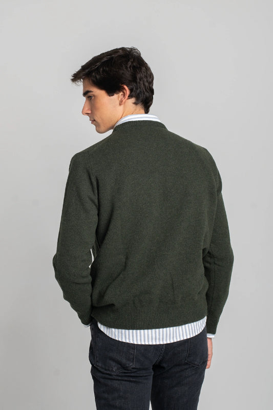 JERSEY CUELLO A CAJA VERDE OSCURO