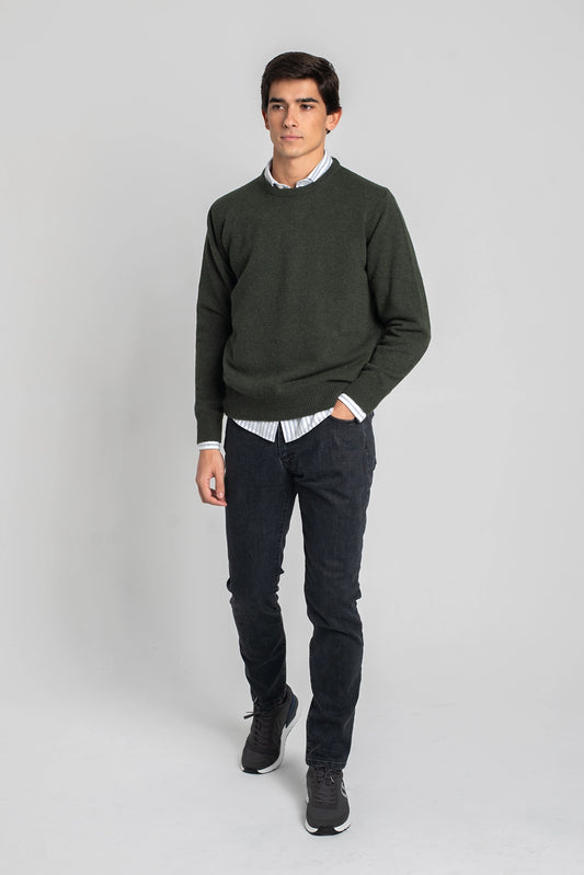 JERSEY CUELLO A CAJA VERDE OSCURO