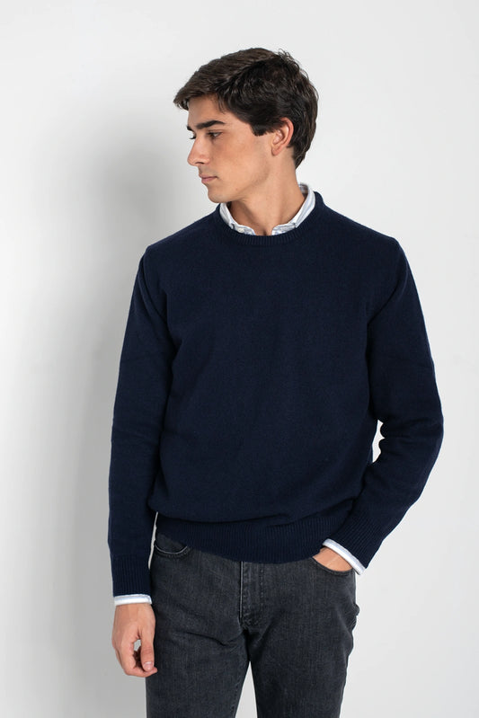 JERSEY CUELLO A CAJA AZUL MARINO