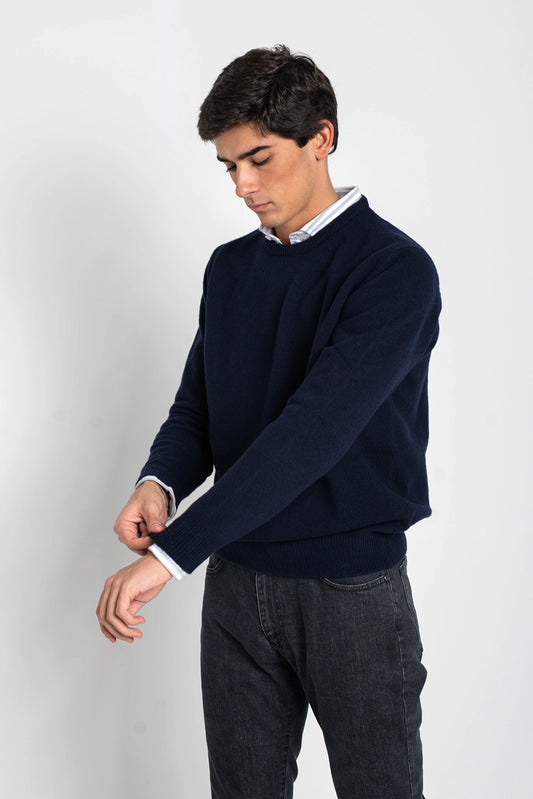 JERSEY CUELLO A CAJA AZUL MARINO