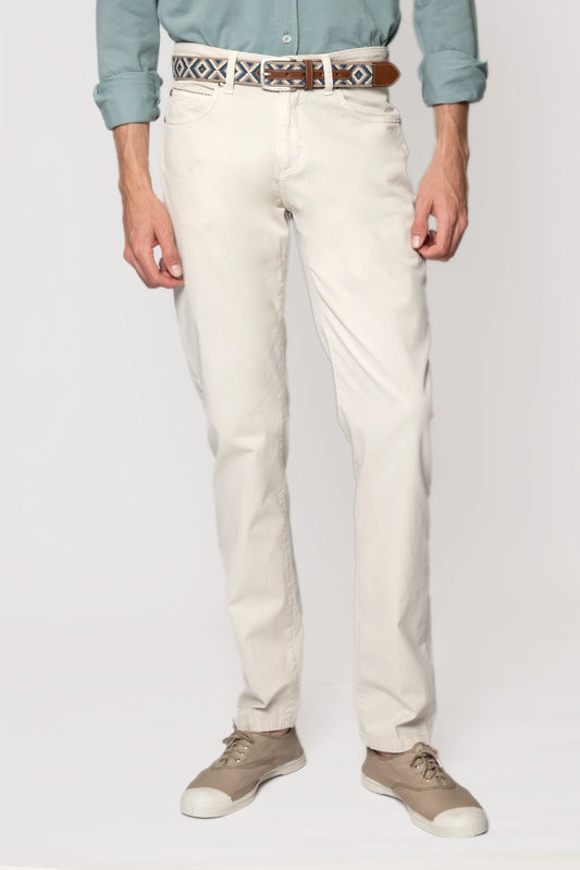 PANTALÓN 5 BOLSILLOS BEIGE CLARO