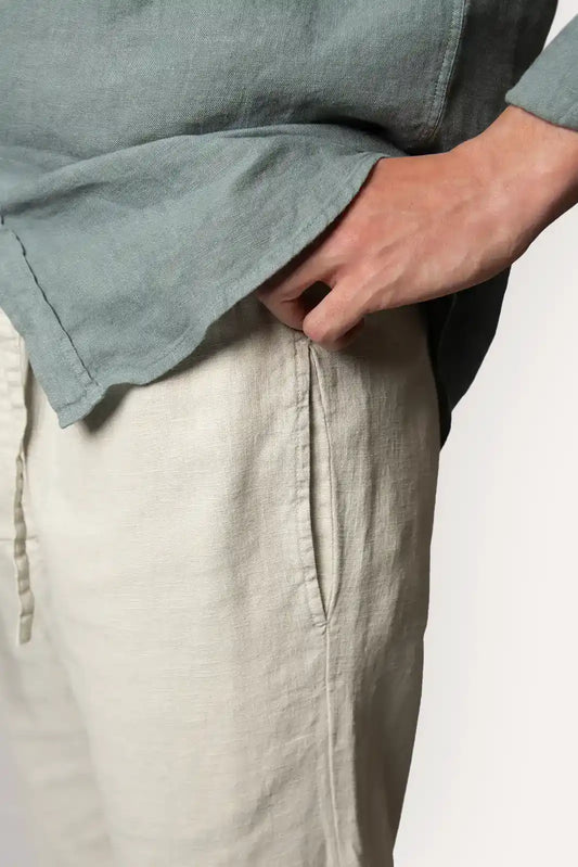 PANTALONES DE LINO BEIGE