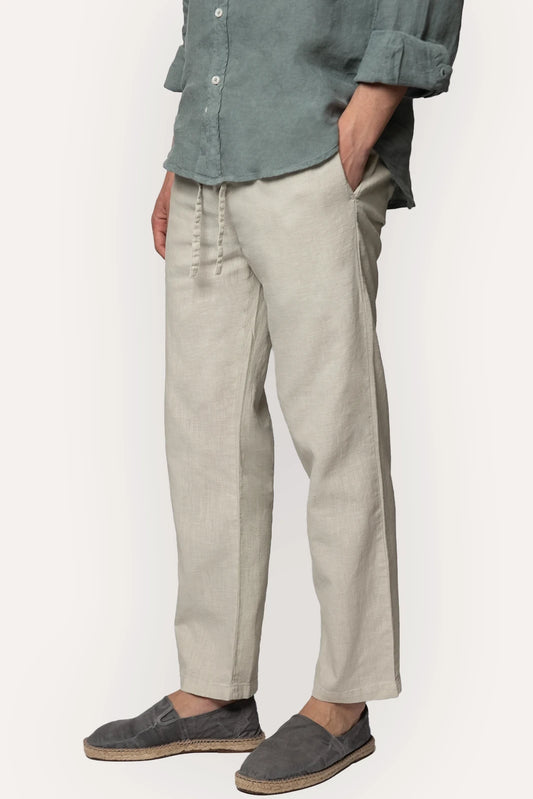 PANTALONES DE LINO BEIGE