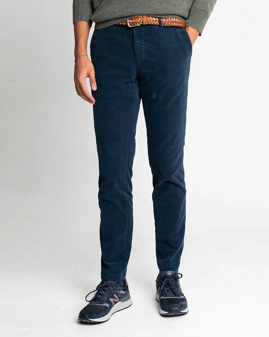 PANTALÓN CHINO PANA AZUL OSCURO