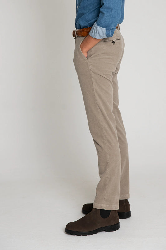 PANTALÓN CHINO PANA BEIGE
