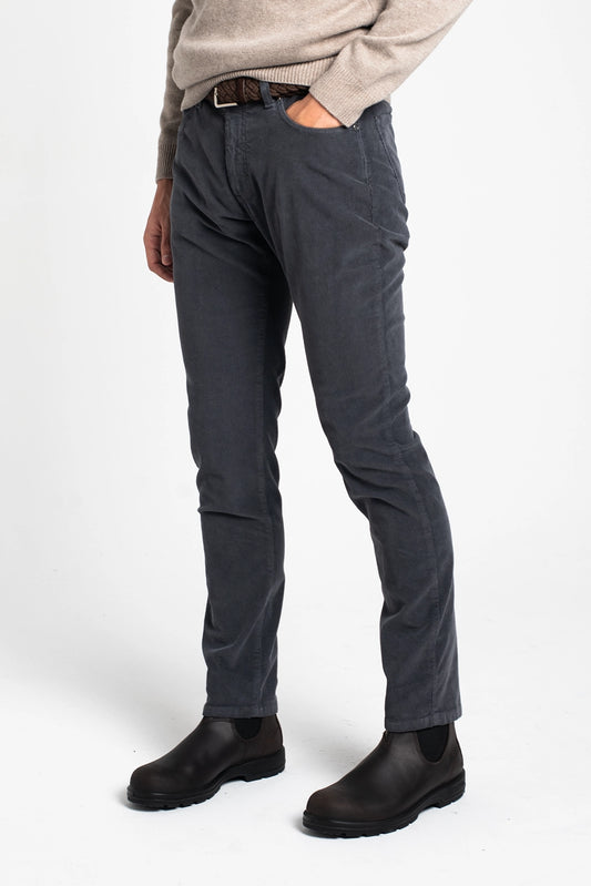 PANTALÓN 5 BOLSILLOS DE PANA GRIS