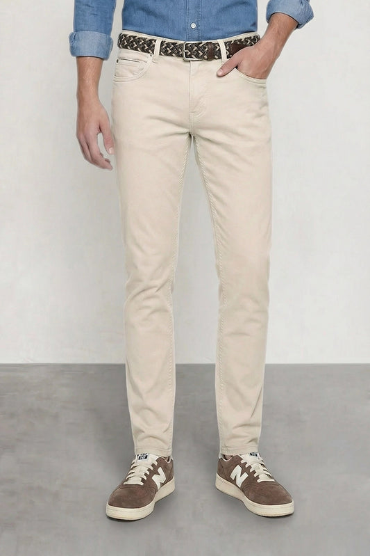 PANTALÓN 5 BOLSILLOS BEIGE CLARO