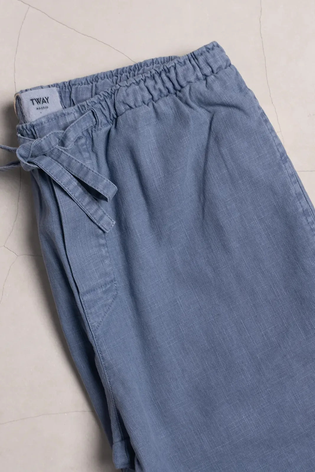 PANTALÓN LINO AZUL