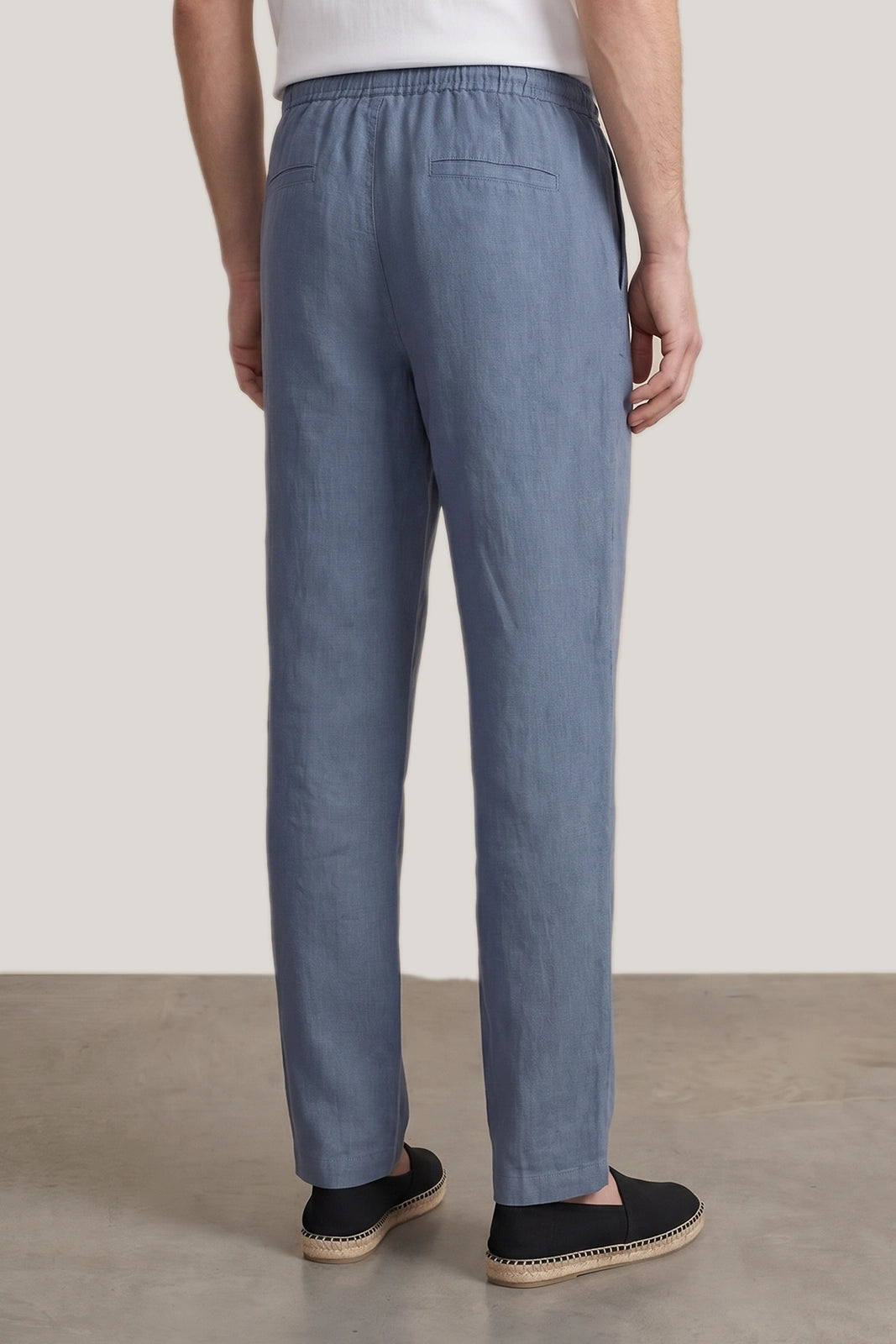 PANTALÓN LINO AZUL