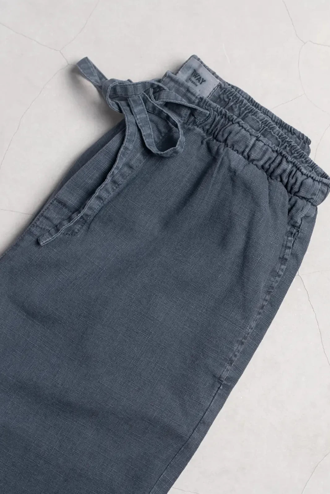 PANTALÓN LINO AZUL OSCURO