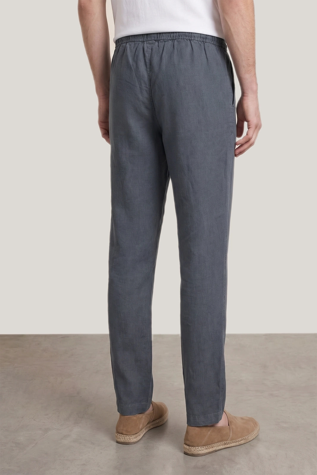 PANTALÓN LINO AZUL OSCURO
