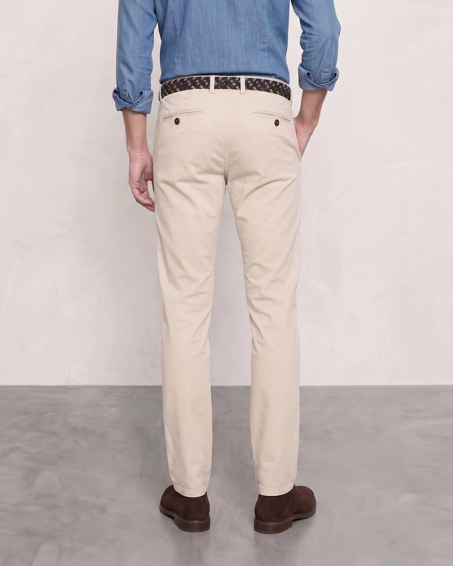 PANTALON CHINO HUESO
