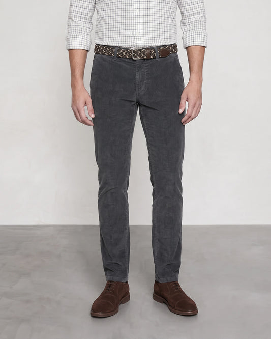 PANTALON CHINO PANA GRIS