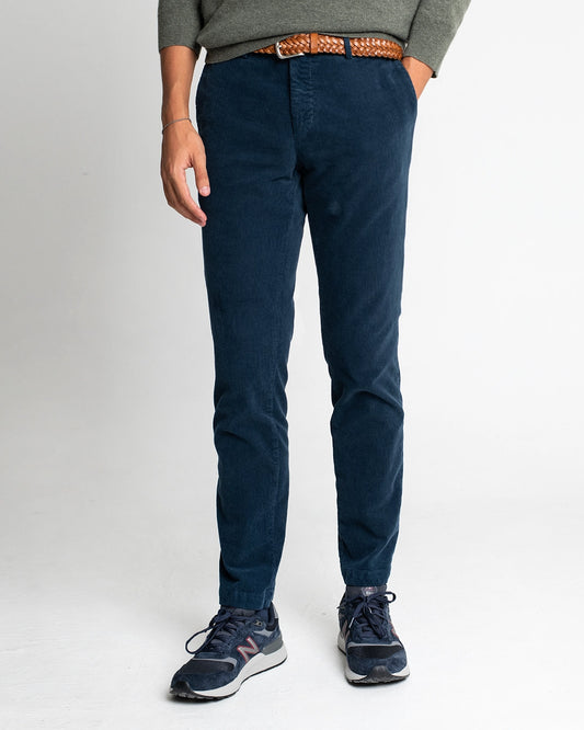 PANTALON CHINO PANA AZUL