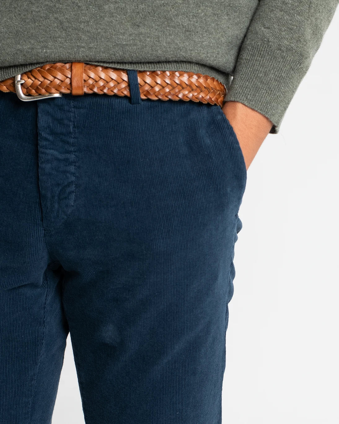 PANTALON CHINO PANA AZUL