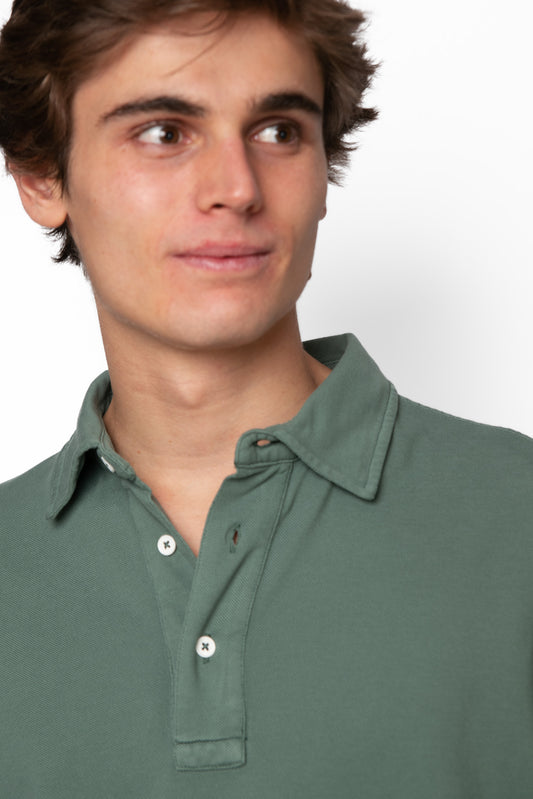 POLO PIQUÉ MANGA LARGA VERDE