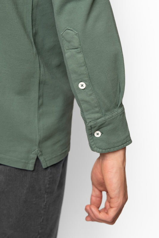 POLO PIQUÉ MANGA LARGA VERDE