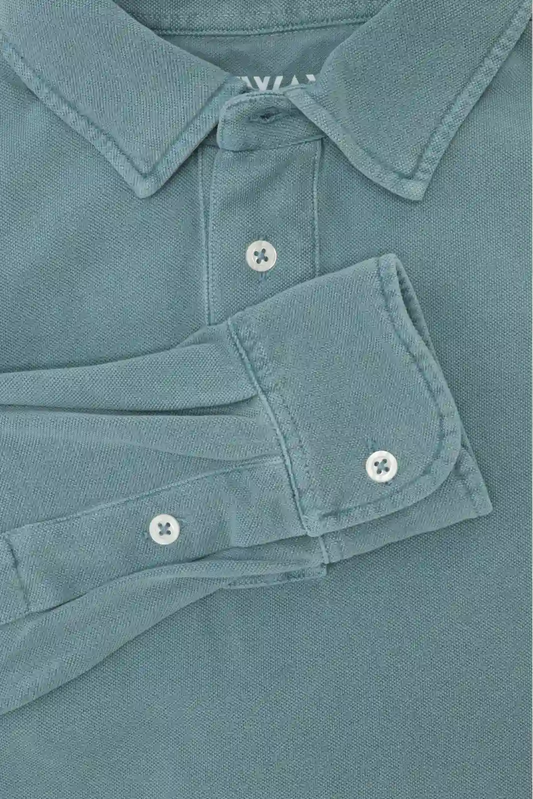 POLO PIQUÉ MANGA LARGA VERDE LAVADO