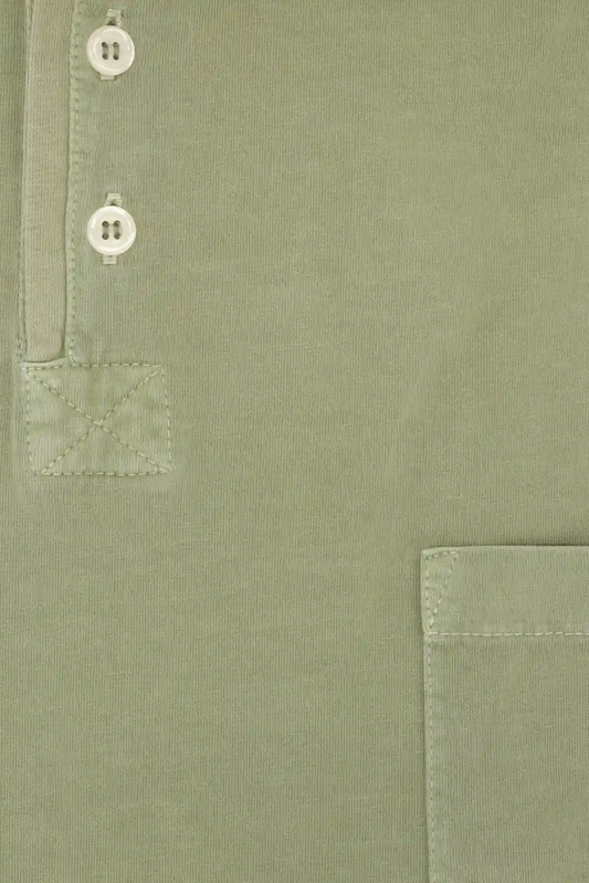 POLO MANGA LARGA JERSEY VERDE OLIVA