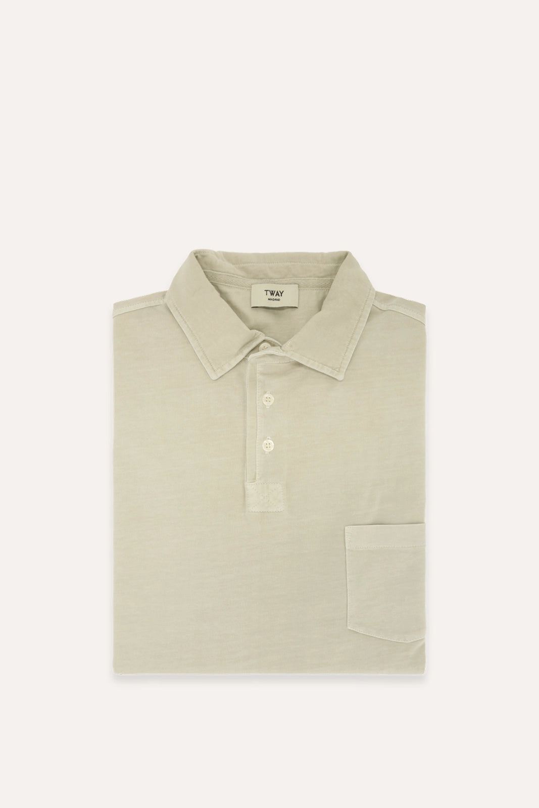 POLO MANGA LARGA JERSEY BEIGE