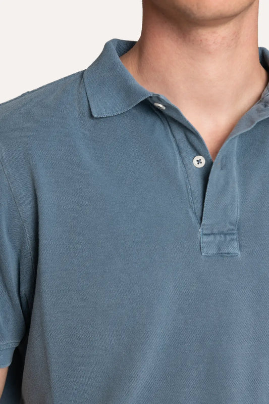 POLO MANGA CORTA AZUL LAVADO