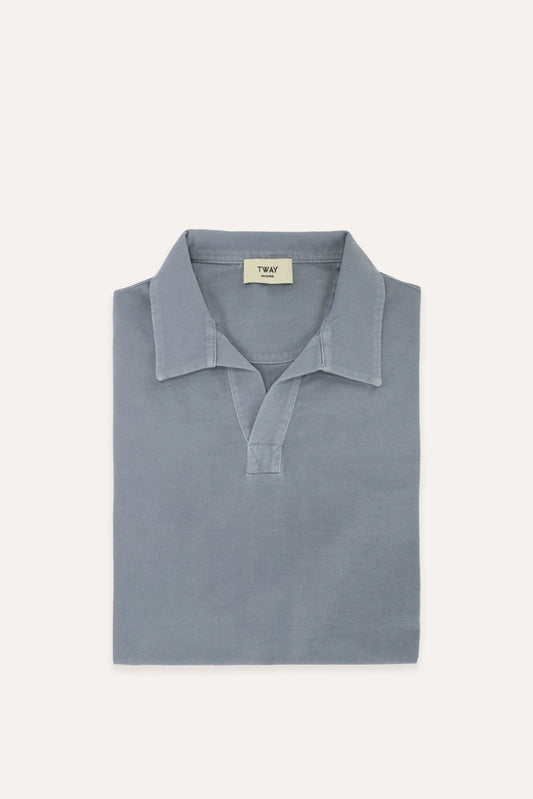 POLO JERSEY SIN BOTONES GRIS