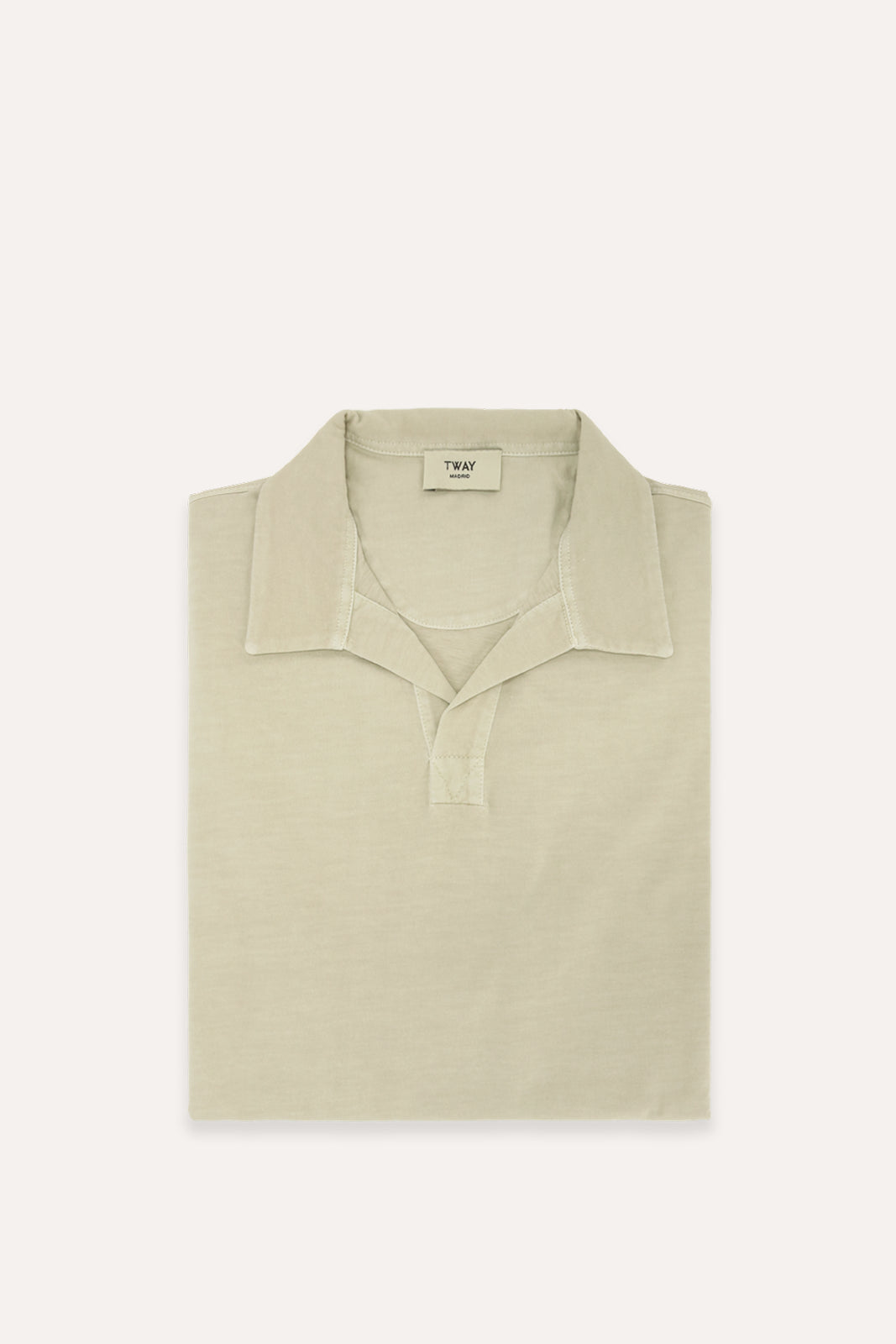 POLO JERSEY SIN BOTONES BEIGE