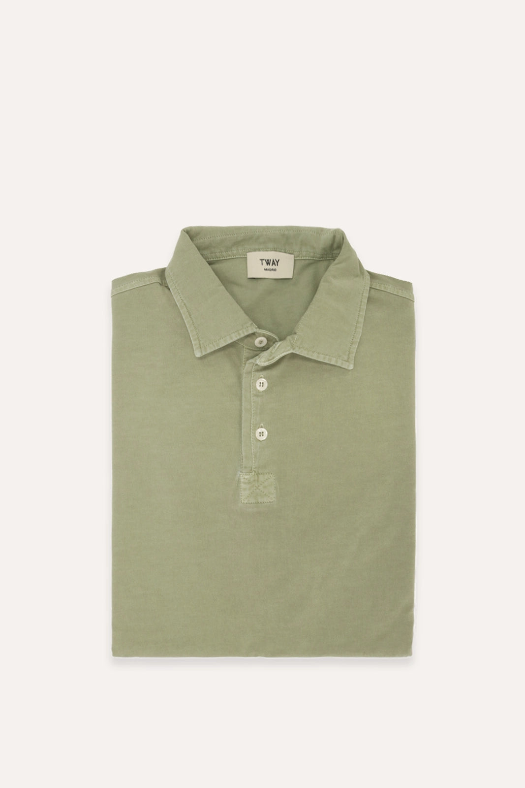 POLO MANGA CORTA JERSEY VERDE OLIVA