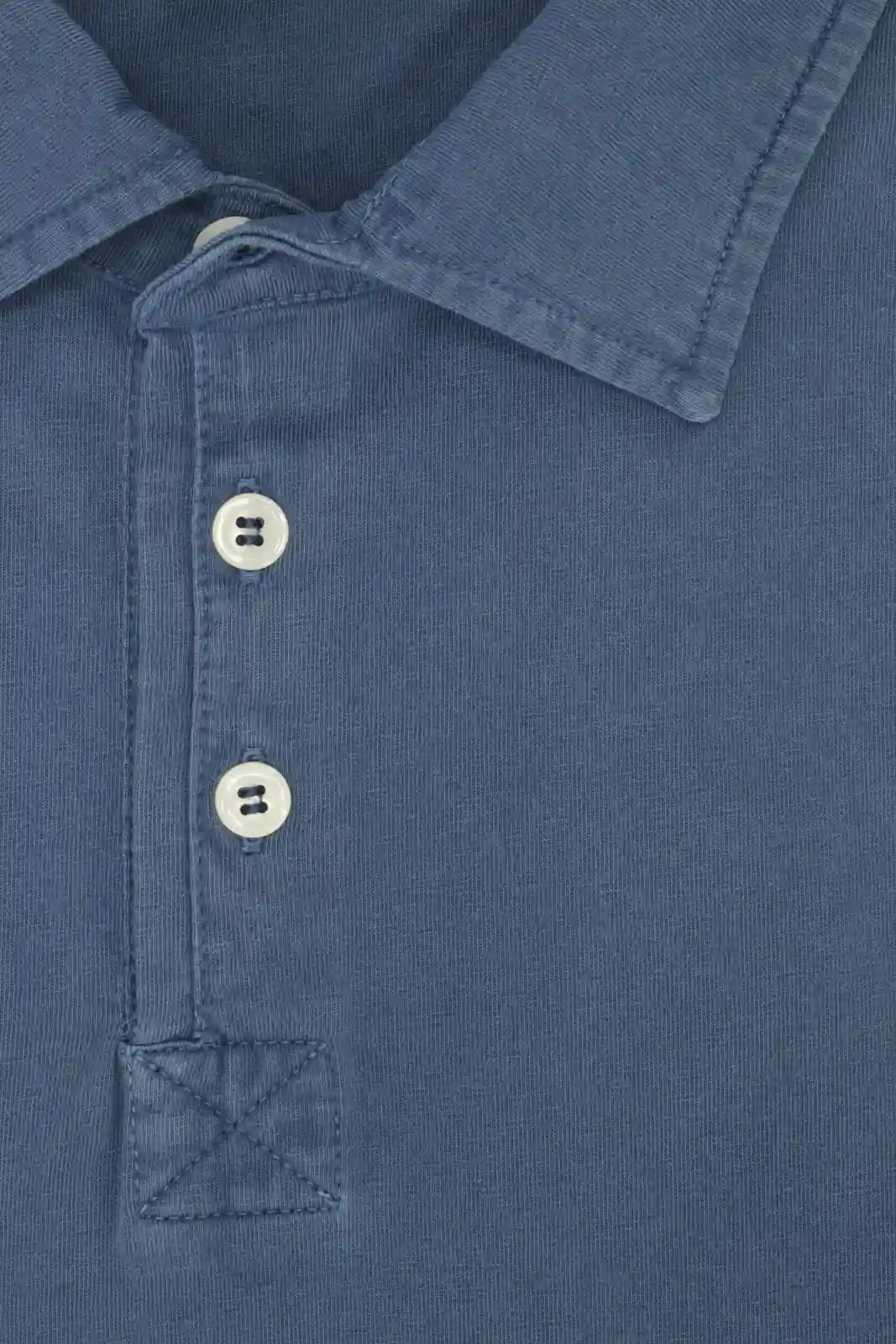 POLO MANGA CORTA JERSEY AZUL