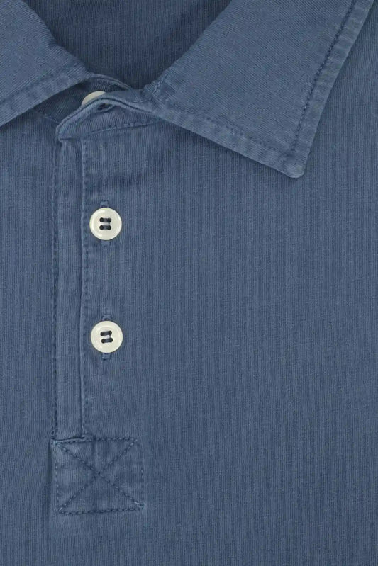 POLO MANGA CORTA JERSEY AZUL
