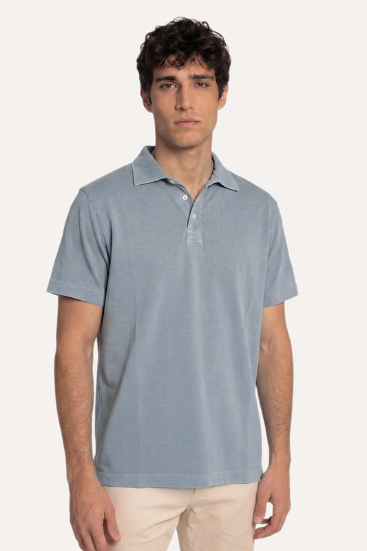 POLO MANGA CORTA JERSEY GRIS