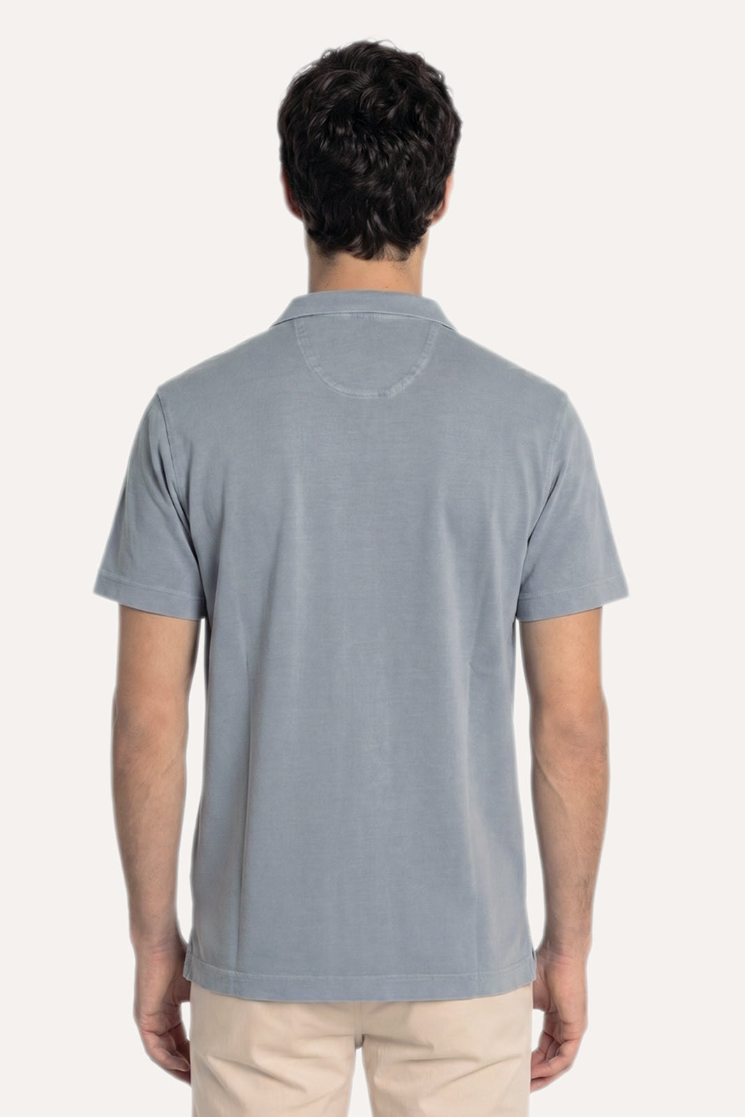 POLO MANGA CORTA JERSEY GRIS