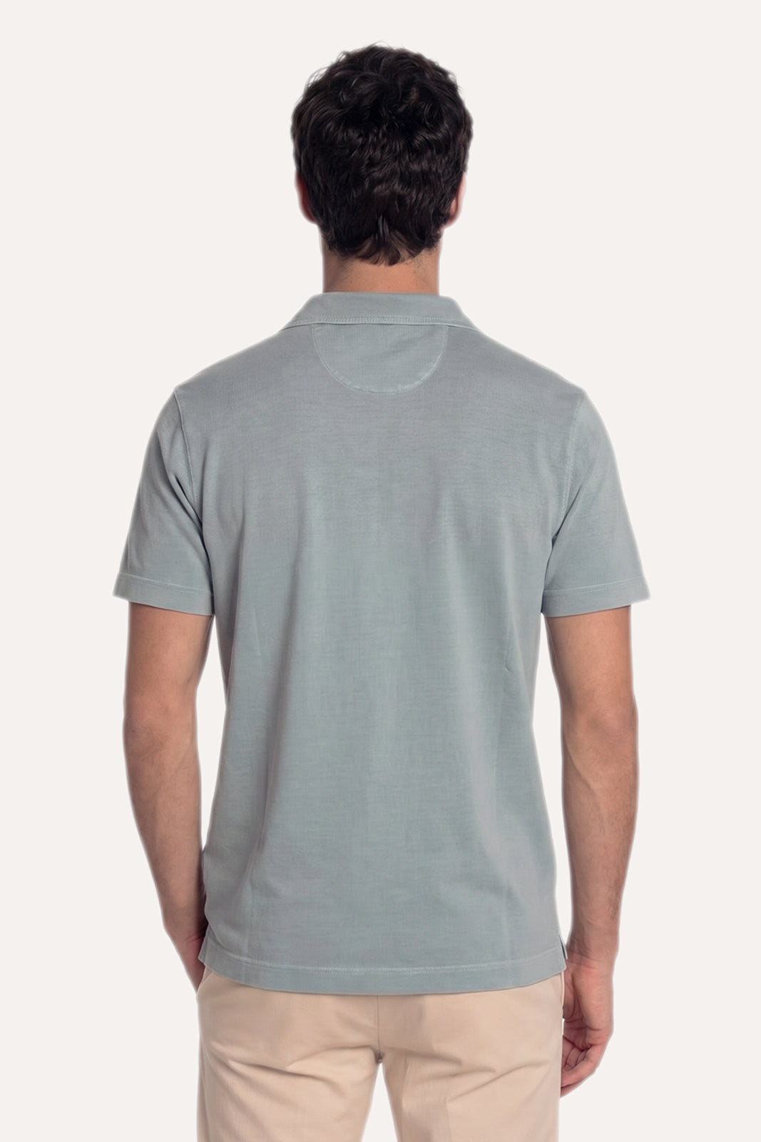 POLO MANGA CORTA JERSEY AZUL VERDOSO