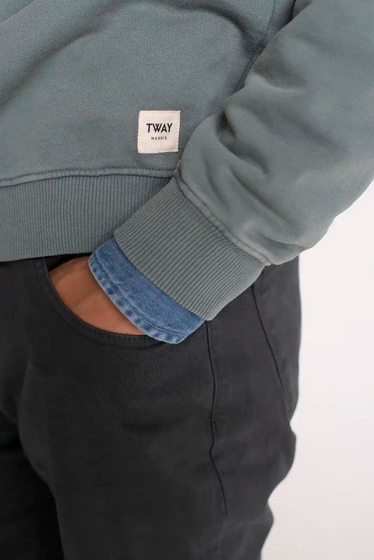 SUDADERA CUELLO CAJA VERDE