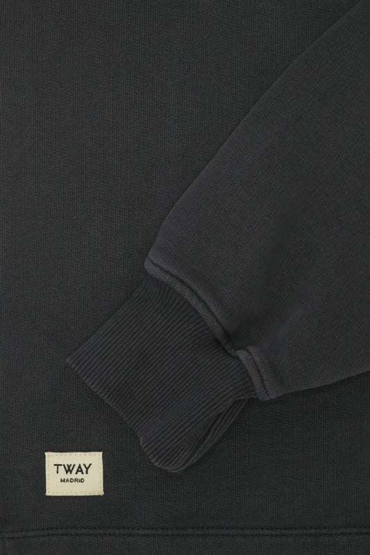 SUDADERA CUELLO POLO GRIS ANTRACITA