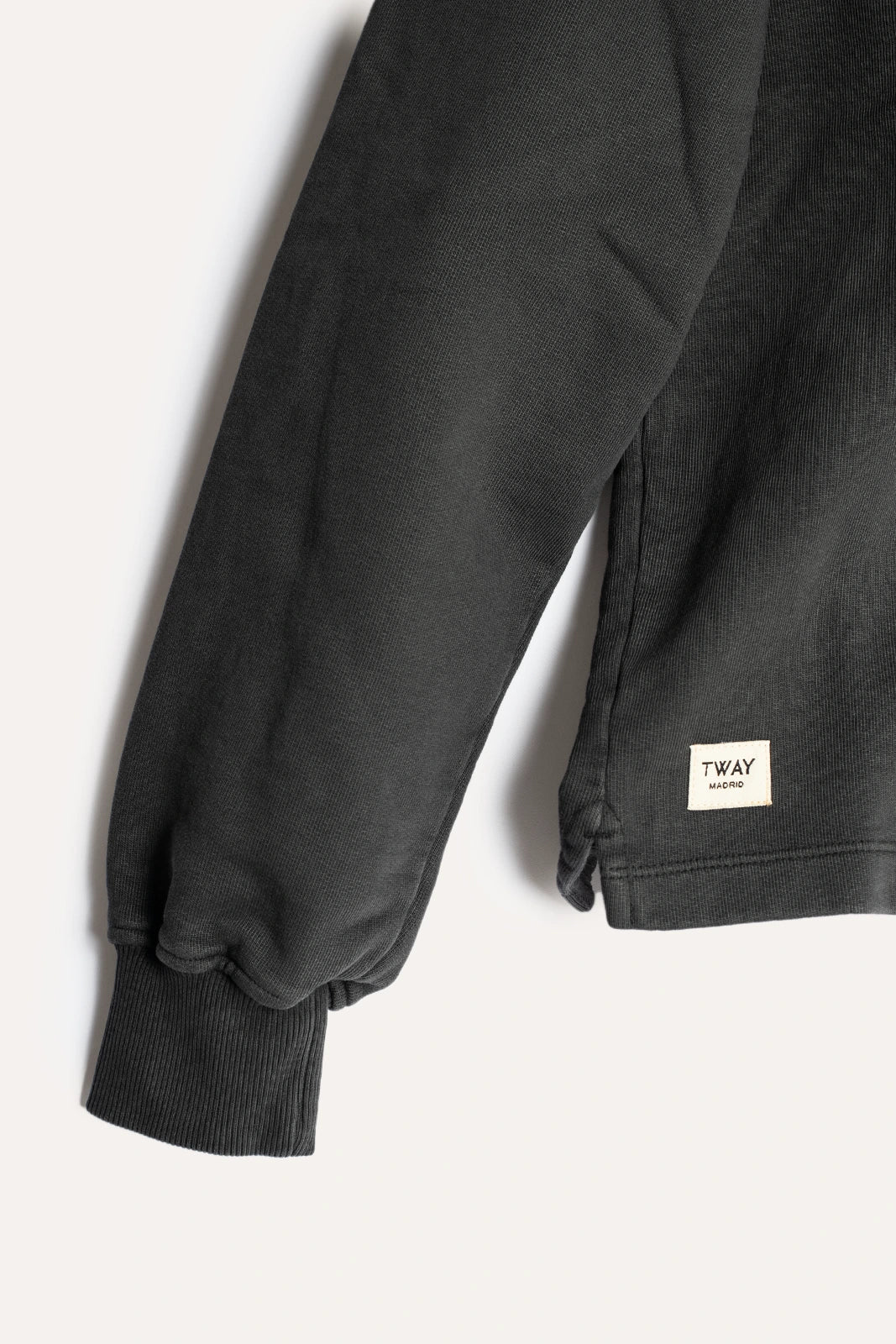 SUDADERA CUELLO POLO GRIS ANTRACITA