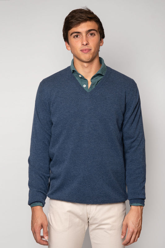 JERSEY CUELLO PICO AZUL