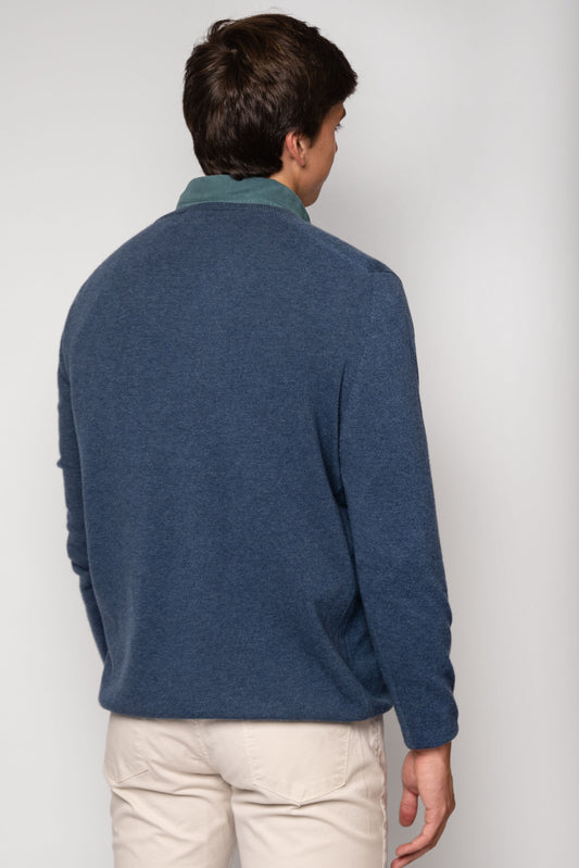 JERSEY CUELLO PICO AZUL