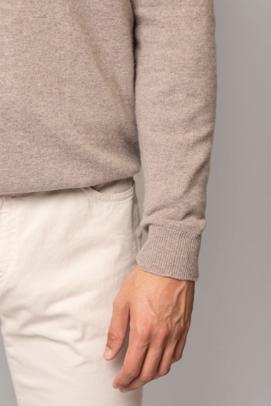 JERSEY CUELLO PICO BEIGE