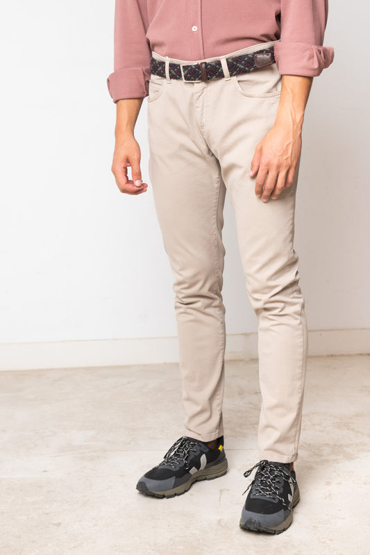 PANTALÓN 5 BOLSILLOS BEIGE OSCURO