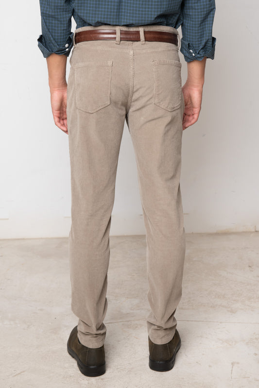 PANTALÓN 5 BOLSILLOS DE PANA BEIGE