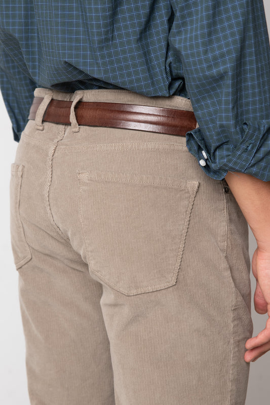PANTALÓN 5 BOLSILLOS DE PANA BEIGE