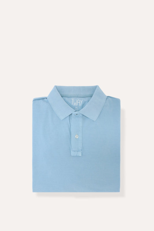 Polo Piqué Azul Claro Tway