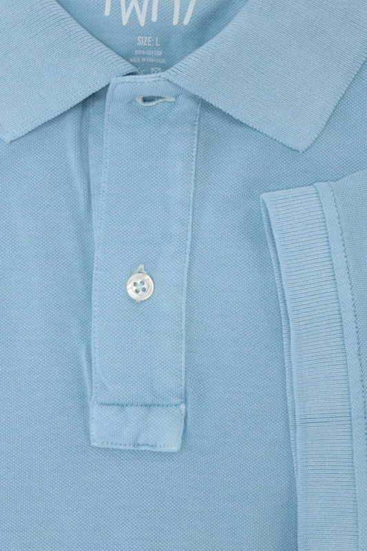Polo Piqué Azul Claro Tway