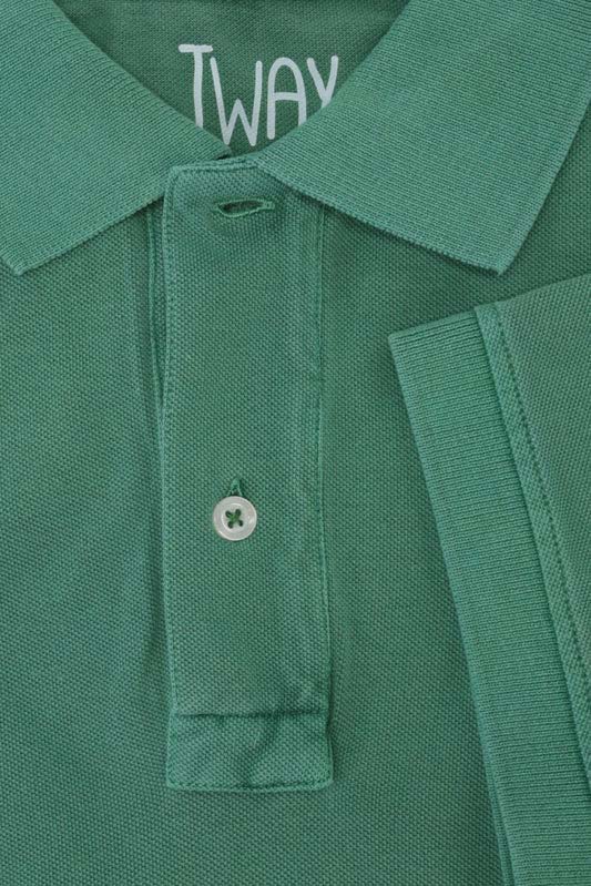 POLO PIQUÉ VERDE MENTA MANGA CORTA