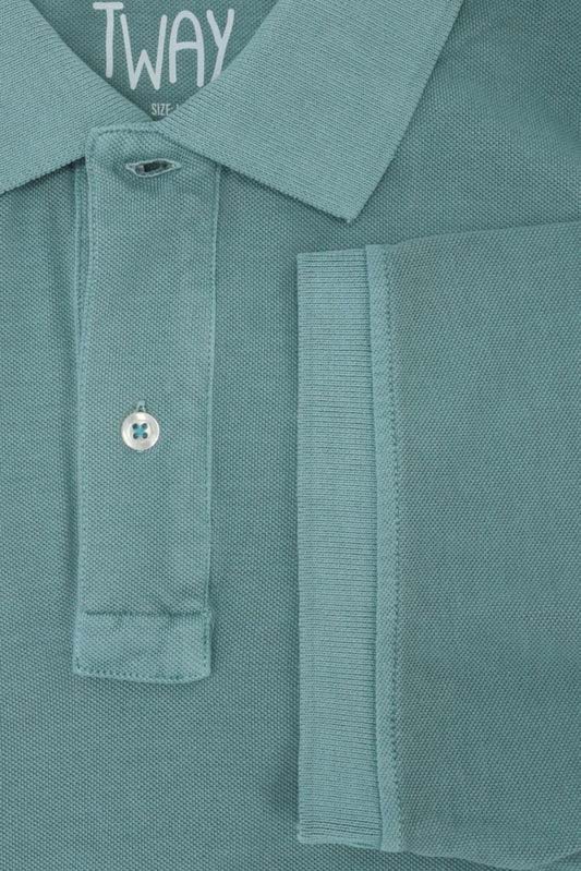 POLO PIQUÉ VERDE MANGA CORTA
