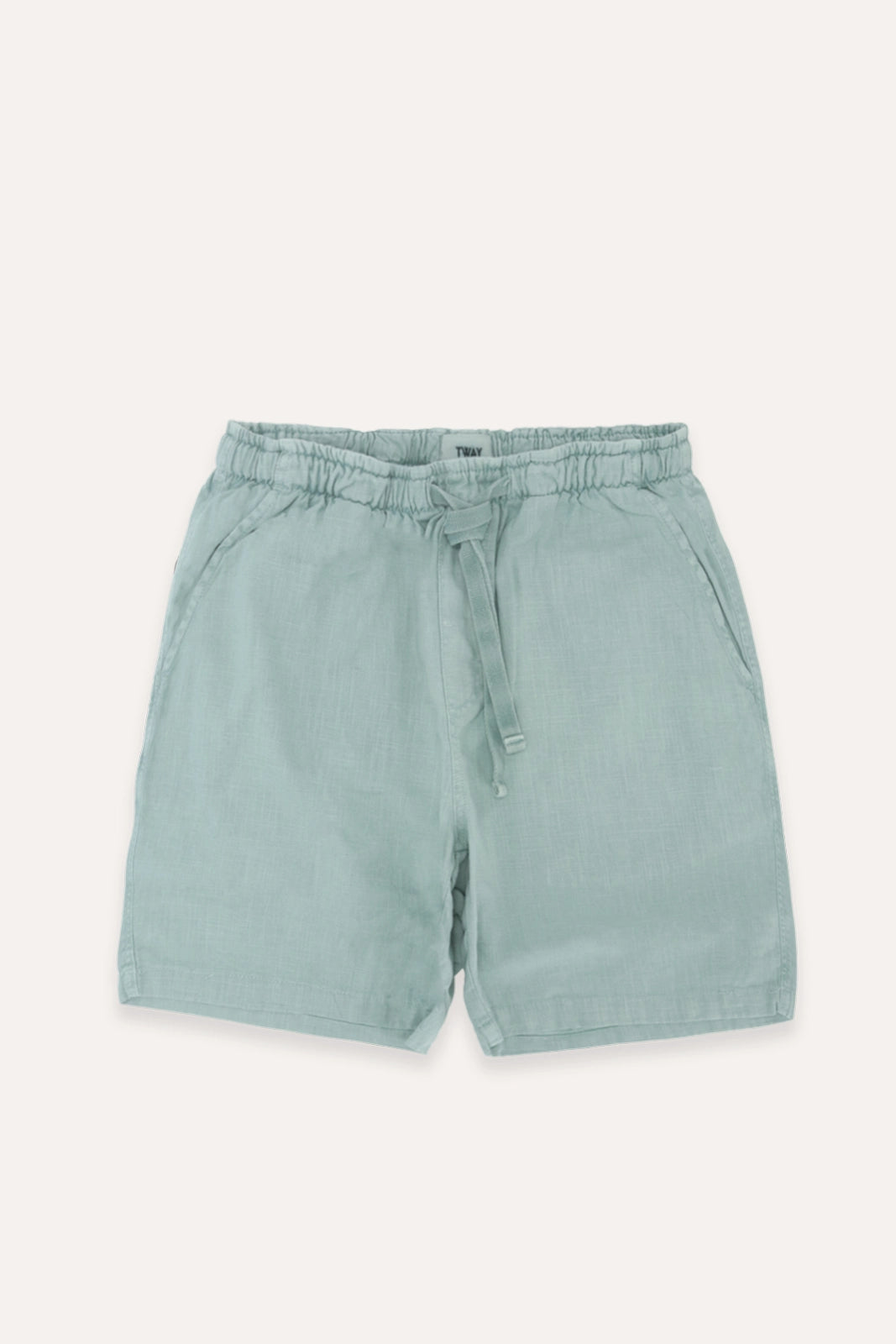 BERMUDAS DE LINO VERDE AGUA