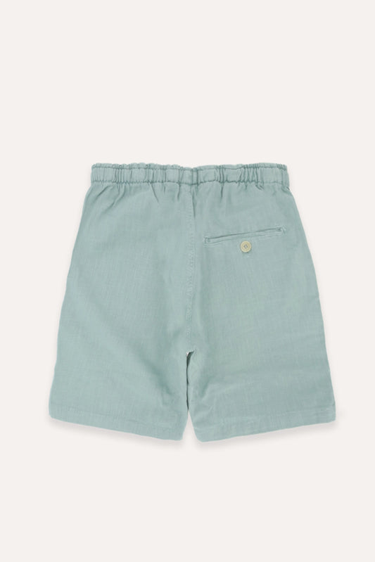 BERMUDAS DE LINO VERDE AGUA